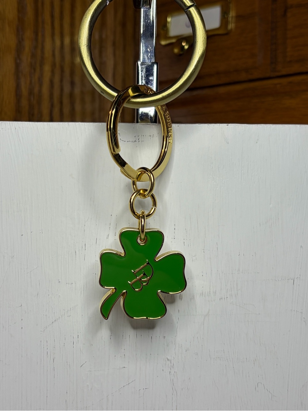 Dooney & Bourke Shamrock Four Leaf Clover Keychain/Bag Charm